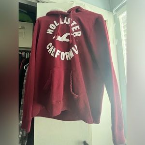 Hollister hoodie, red, size L